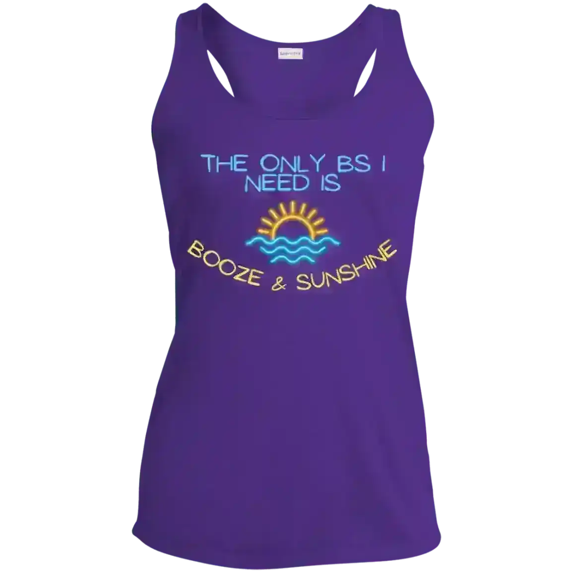 Booze & Sunshine - Racerback Tank - Cady Creations