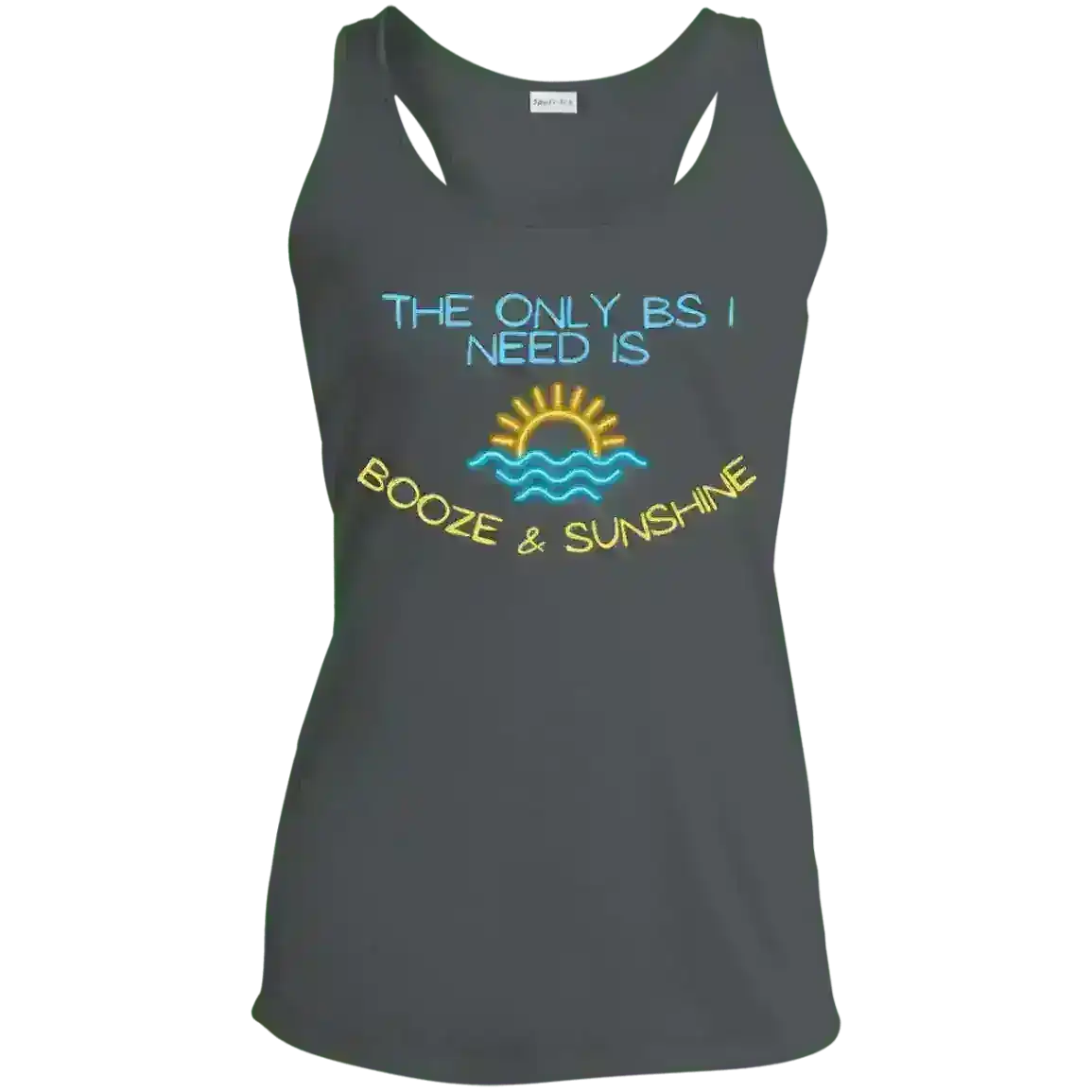 Booze & Sunshine - Racerback Tank - Cady Creations