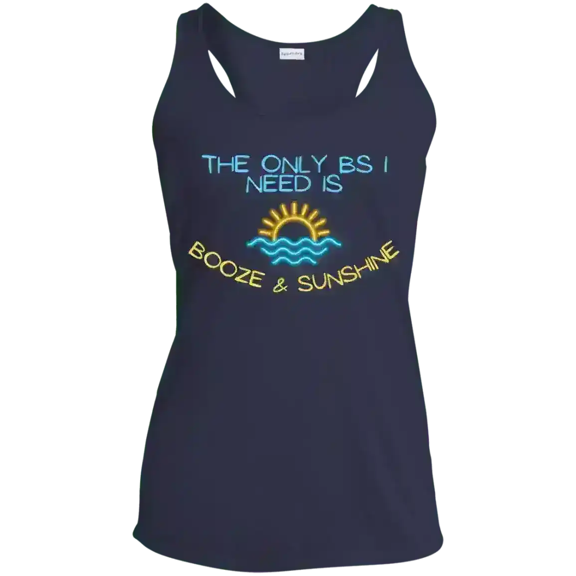Booze & Sunshine - Racerback Tank - Cady Creations