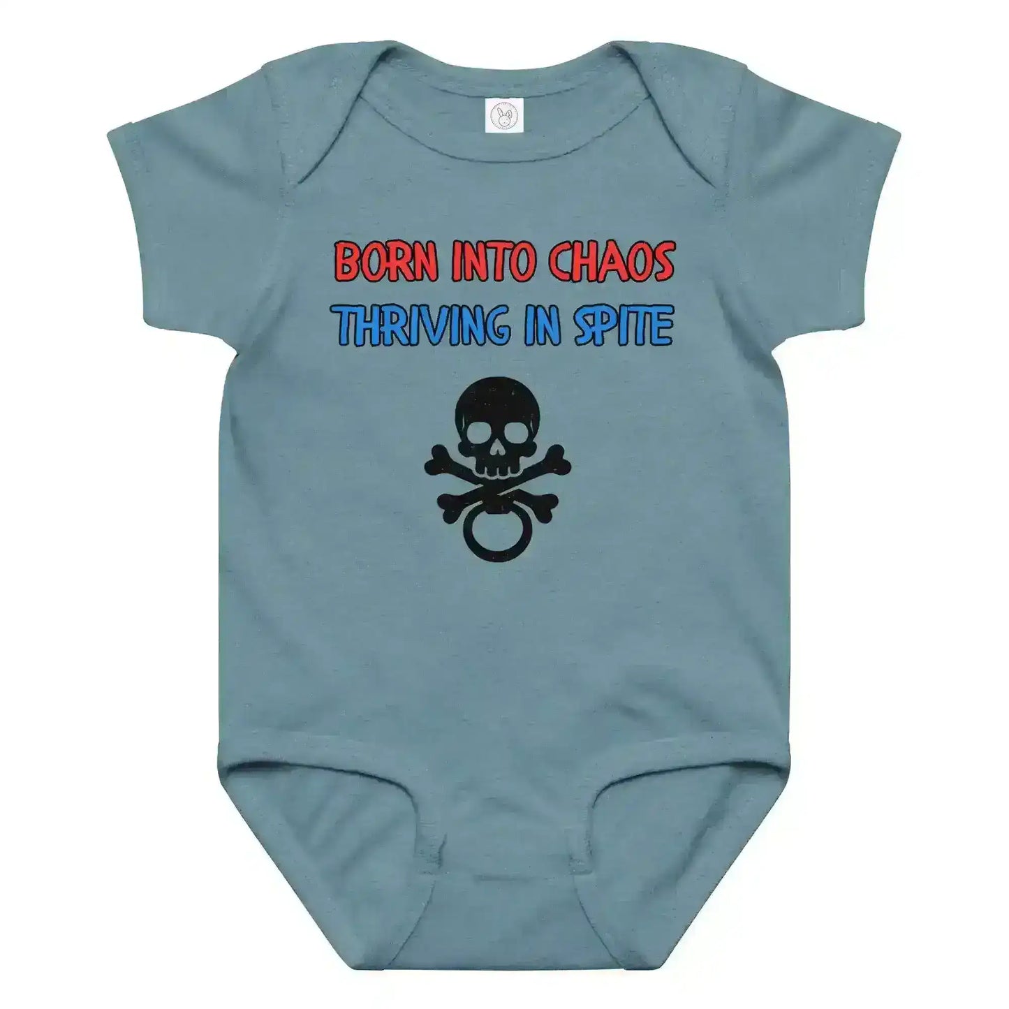 Born Into Chaos Thriving In Spite Baby Onesie - Cady Creations