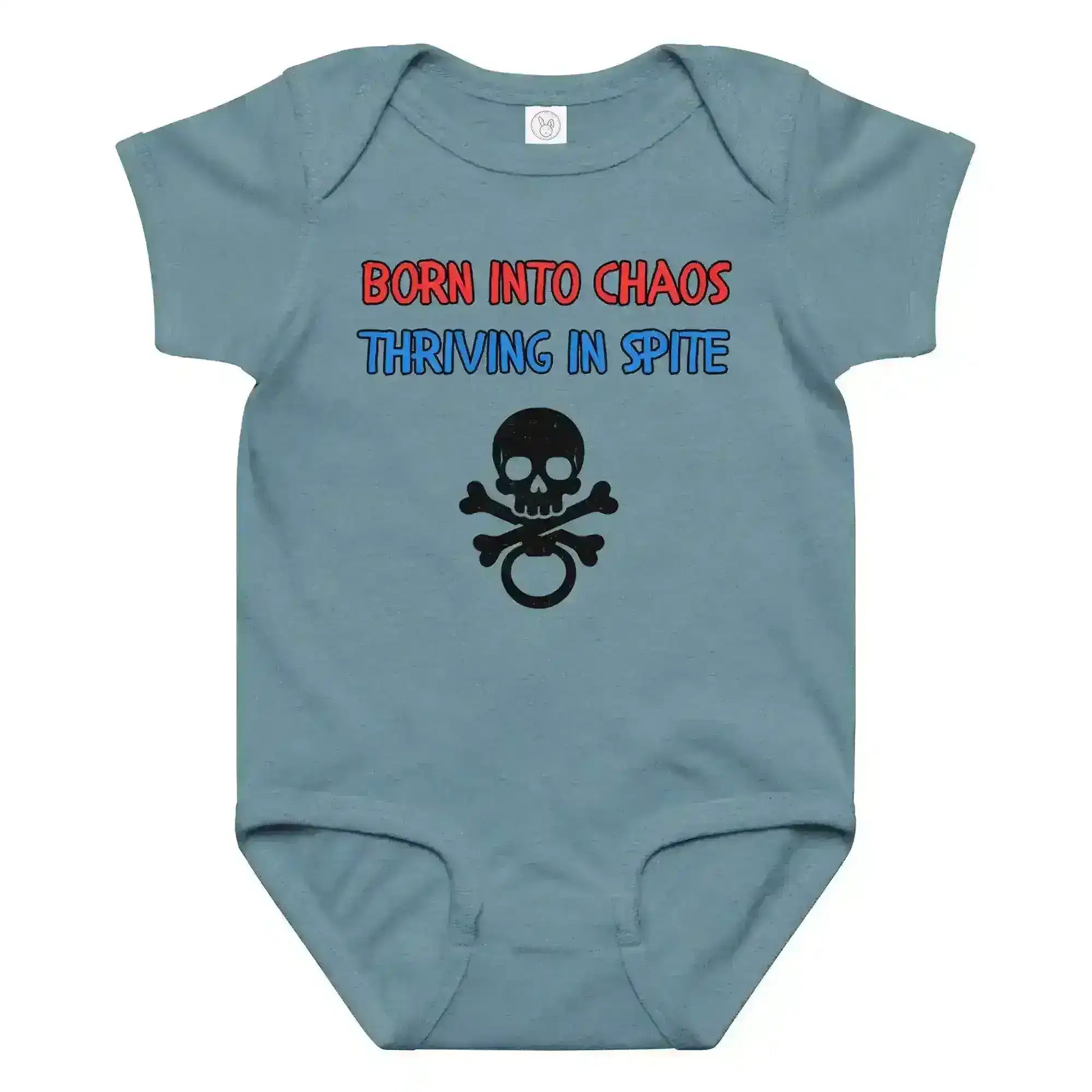 Born Into Chaos Thriving In Spite Baby Onesie - Cady Creations