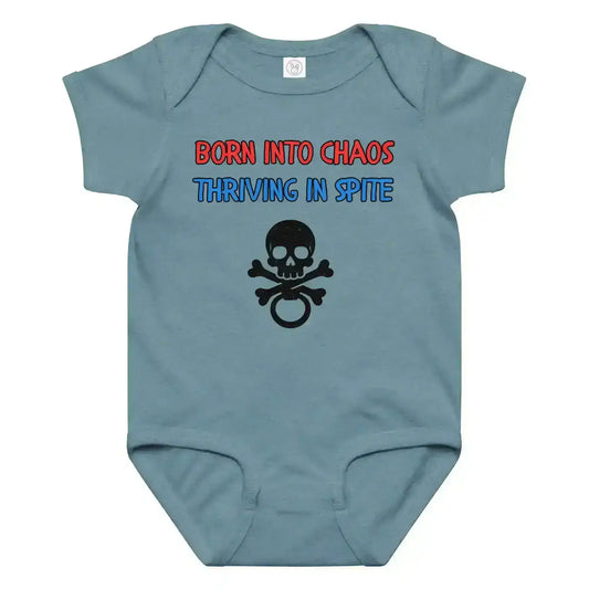 Born Into Chaos Thriving In Spite Baby Onesie - Cady Creations