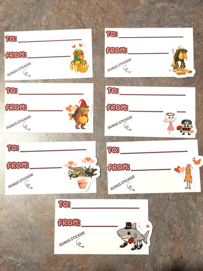  Brainrot Valentine Card Pack (35 Cards + Bonus Stickers!) - Cady Creations