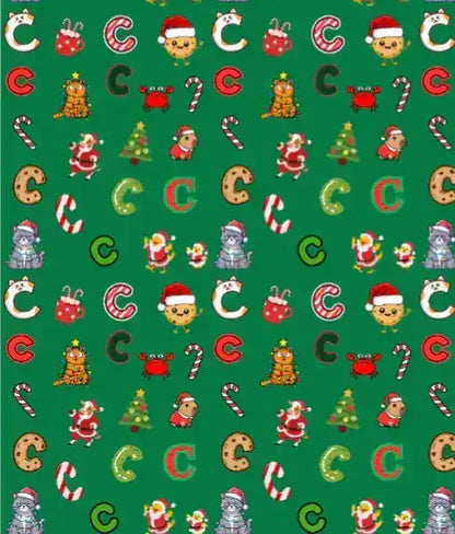 "C" Christmas Wrapping Paper – Alphabet Gift Swap Collection