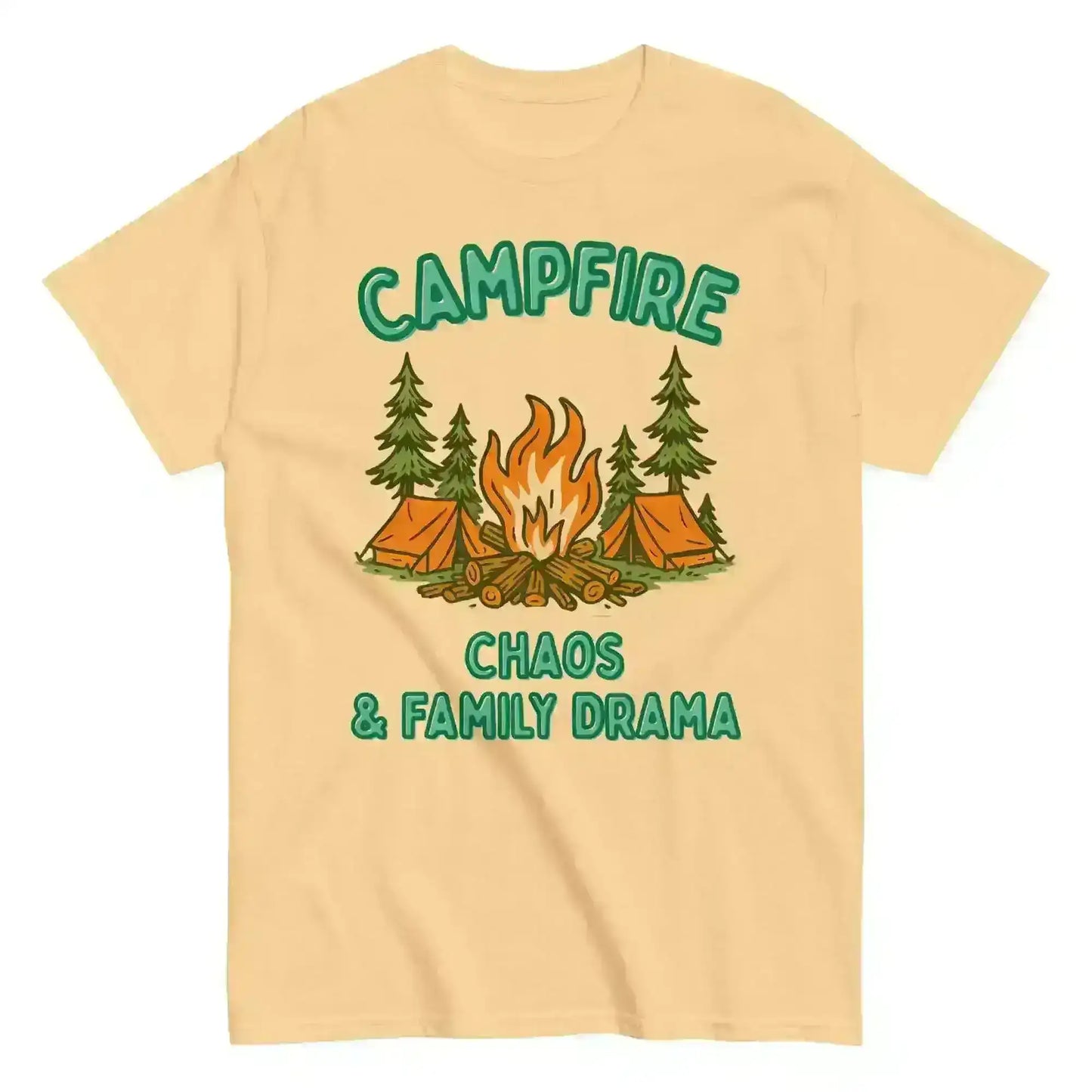 Campfire Chaos & Family Drama - Unisex Tee - Cady Creations