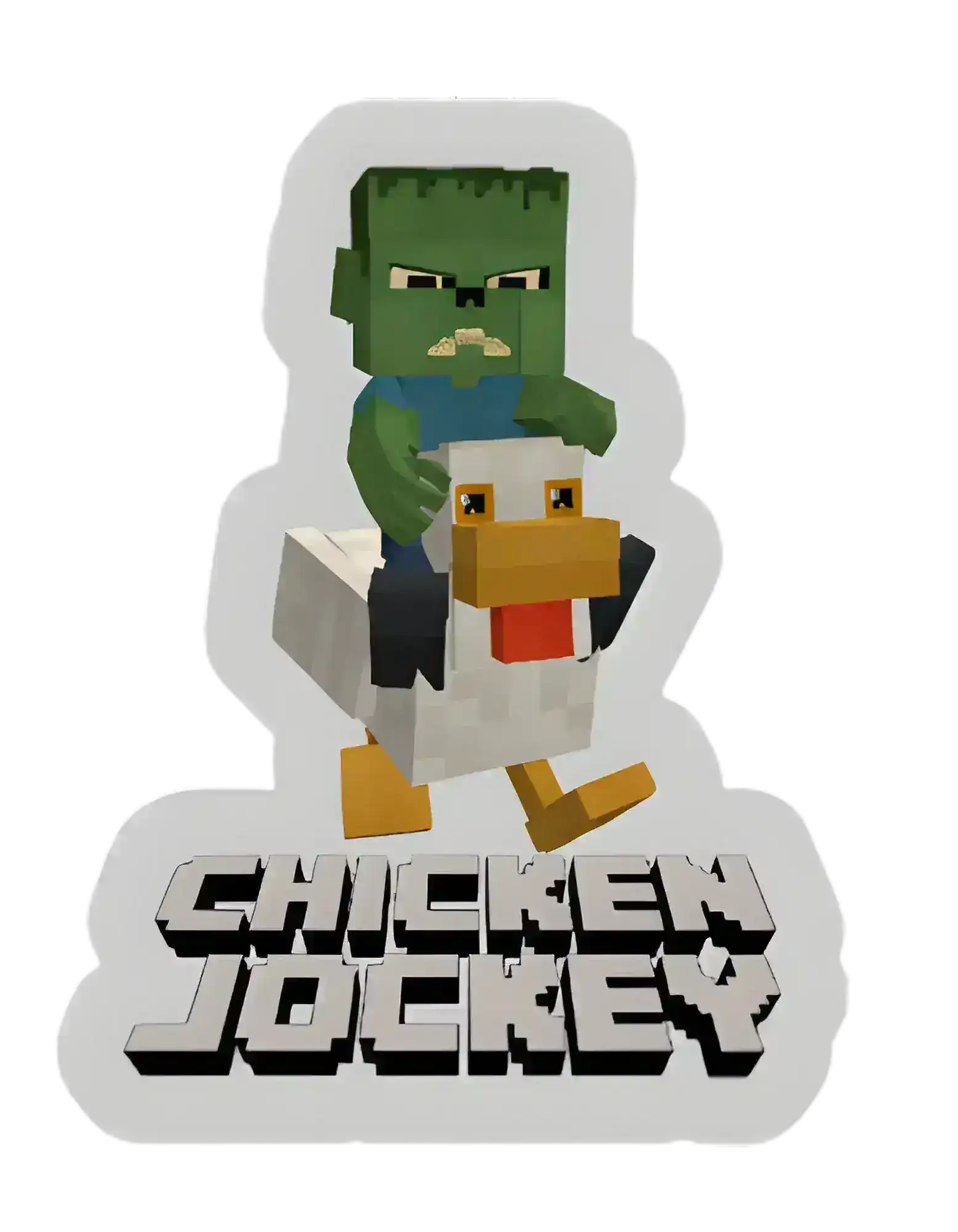 Chicken Jockey - Premium Vinyl Sticker - Cady Creations
