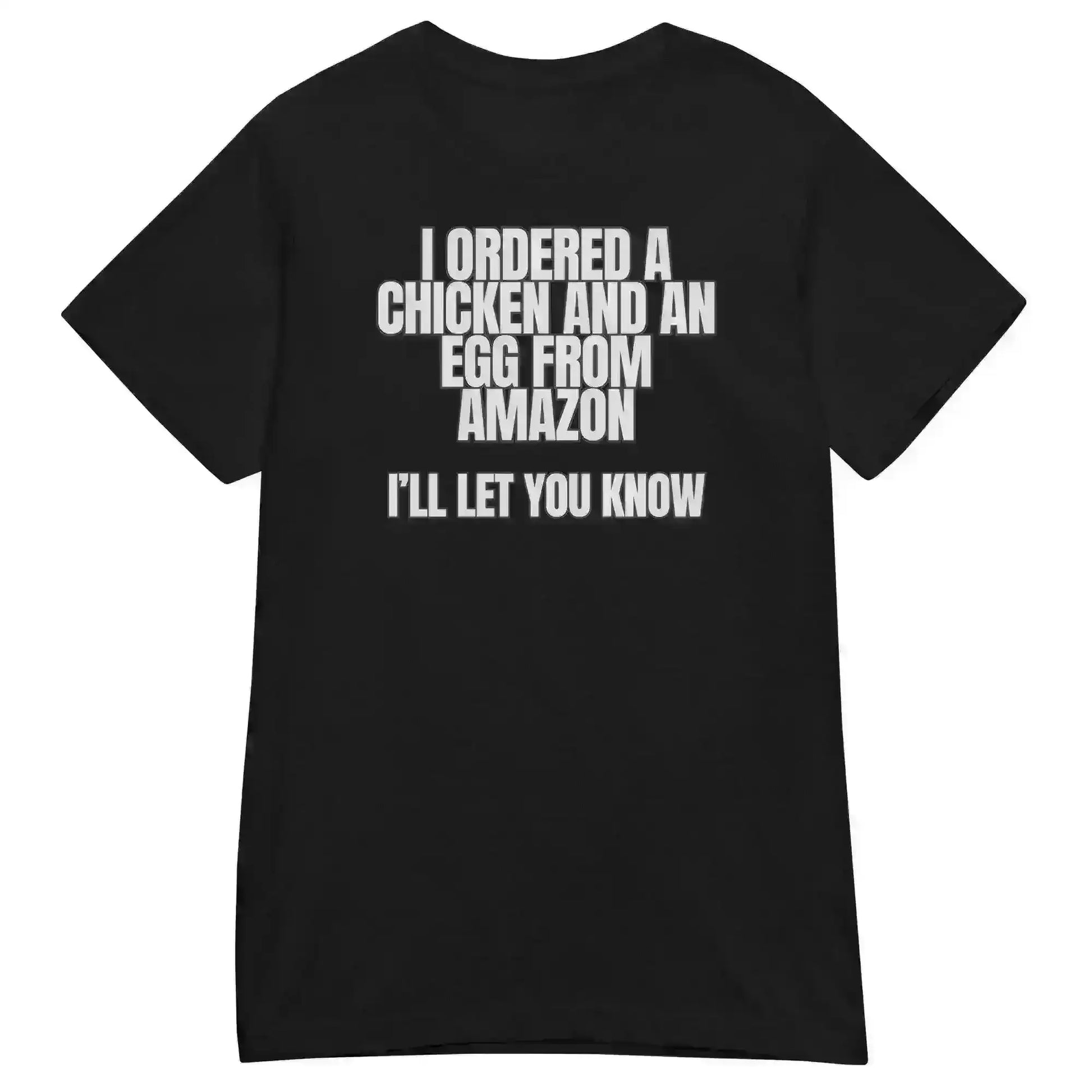Chicken or Egg Amazon Dad Joke - Fitted Tee - Cady Creations