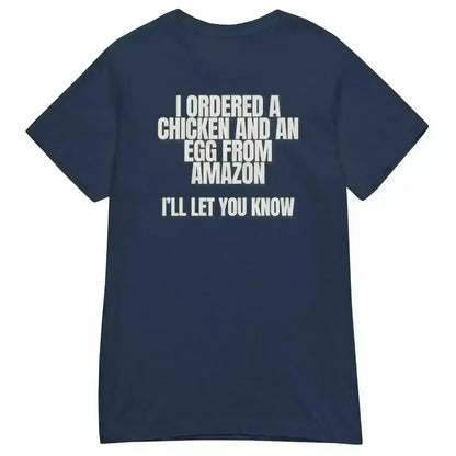 Chicken or Egg Amazon Dad Joke - Fitted Tee - Cady Creations