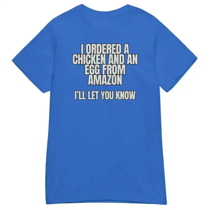 Chicken or Egg Amazon Dad Joke - Fitted Tee - Cady Creations