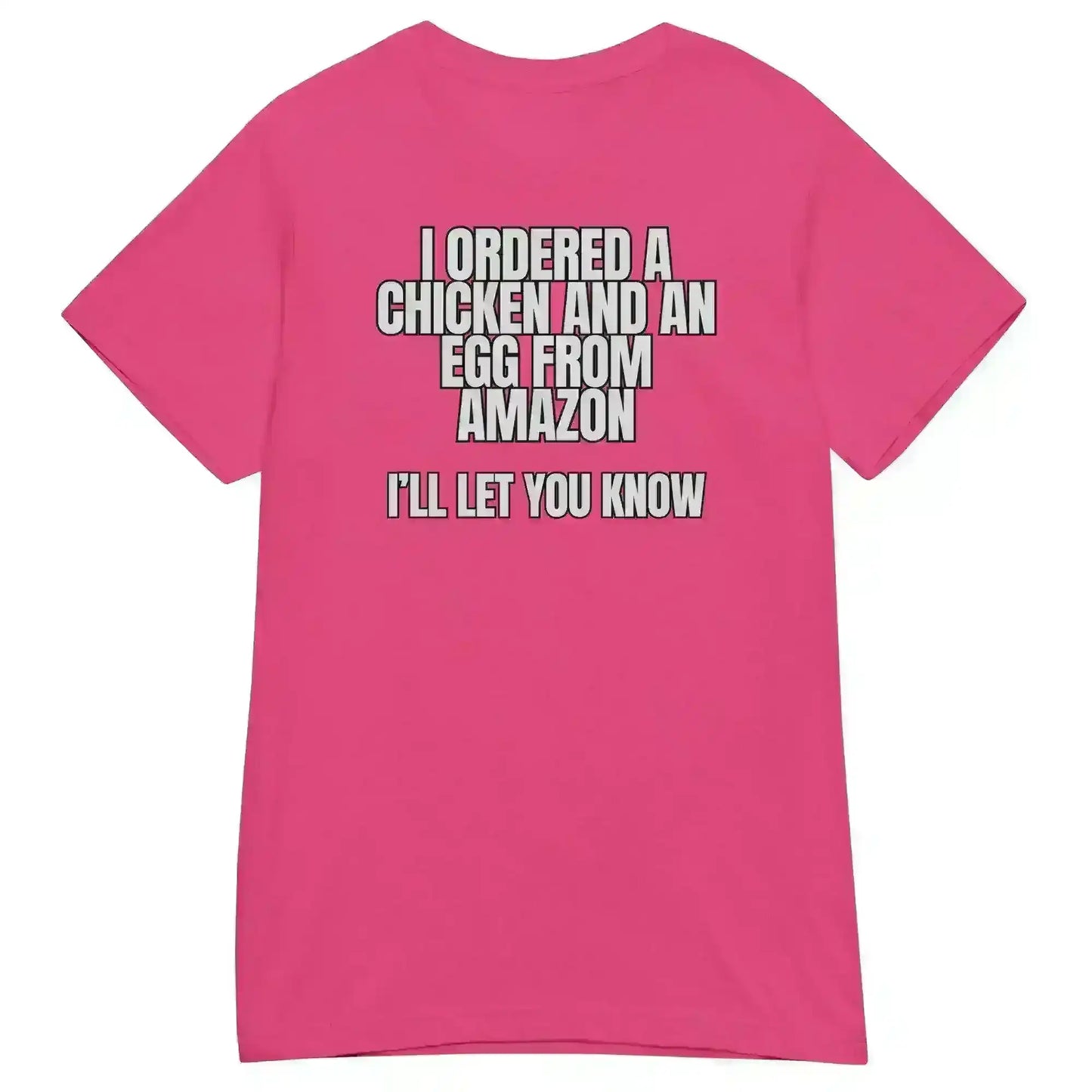 Chicken or Egg Amazon Dad Joke - Fitted Tee - Cady Creations