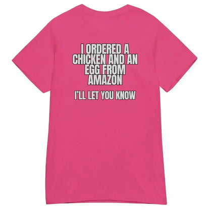Chicken or Egg Amazon Dad Joke - Fitted Tee - Cady Creations