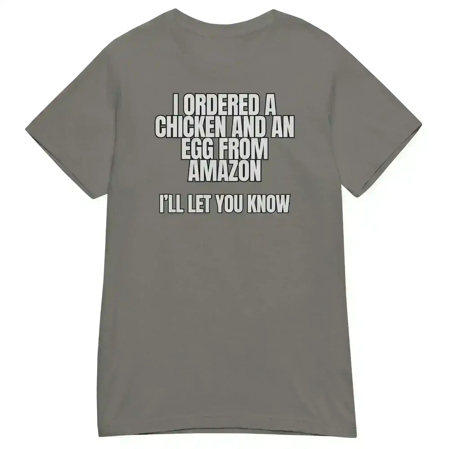 Chicken or Egg Amazon Dad Joke - Fitted Tee - Cady Creations