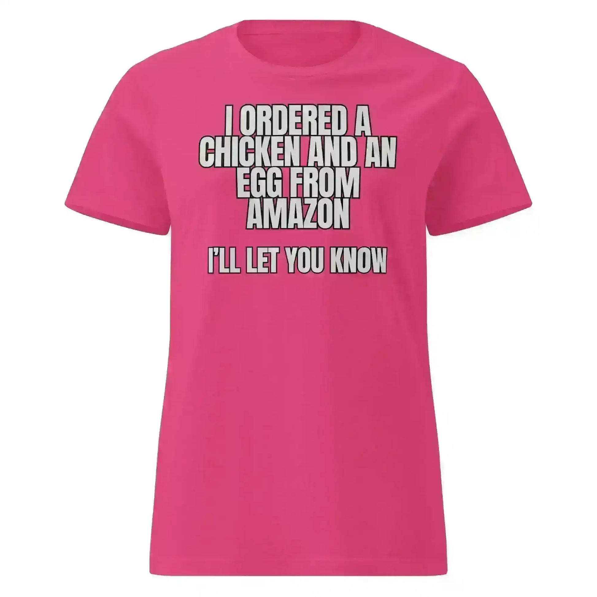 Chicken or Egg Amazon Dad Joke - Fitted Tee - Cady Creations