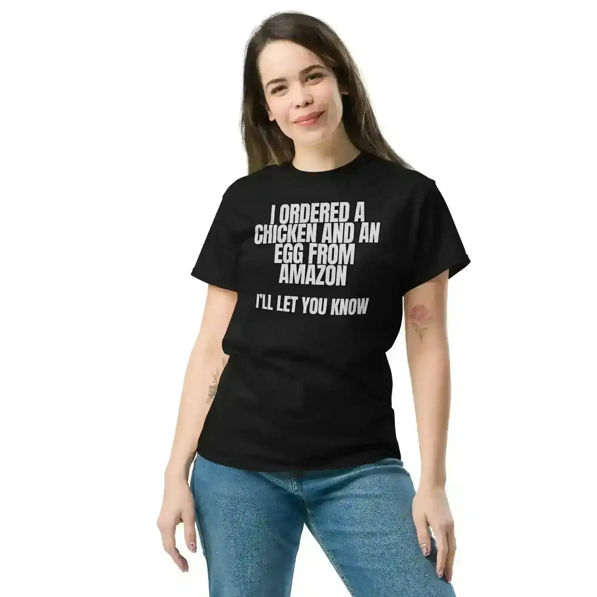 Chicken or Egg Amazon Dad Joke - Unisex Tee - Cady Creations
