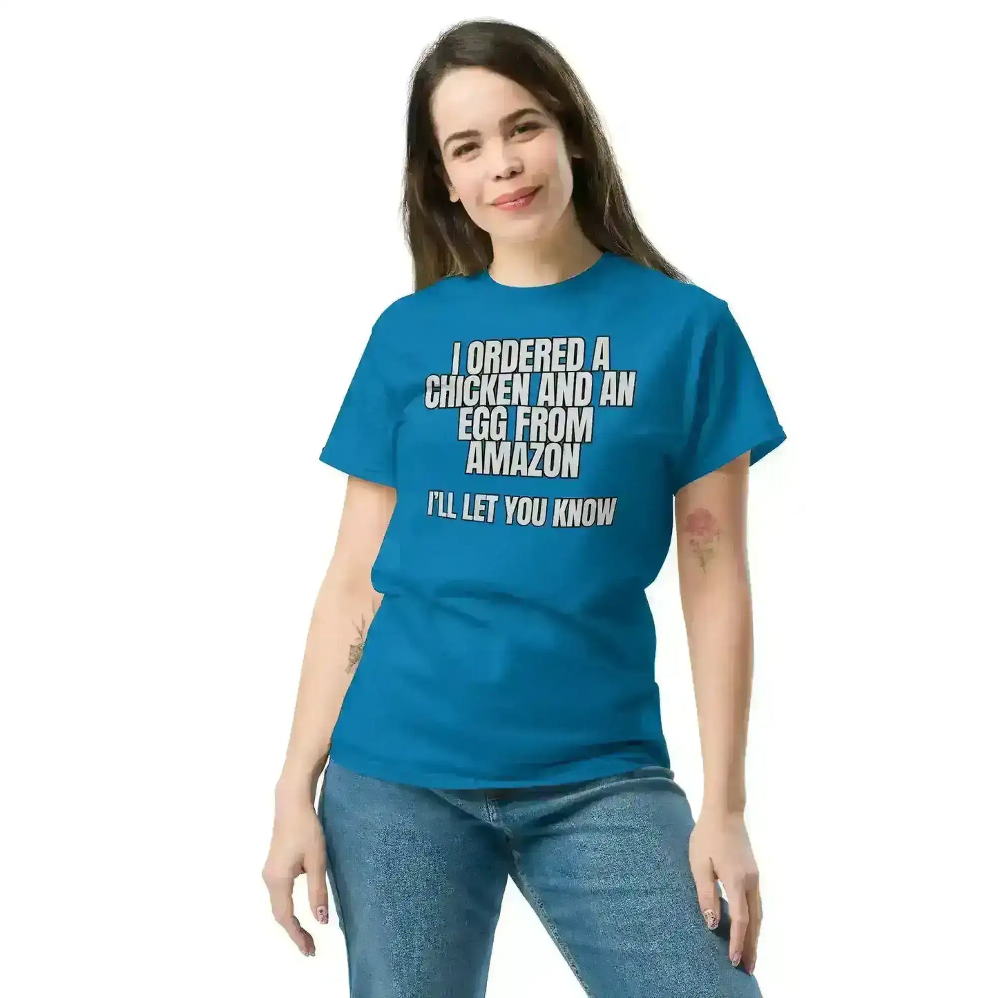 Chicken or Egg Amazon Dad Joke - Unisex Tee - Cady Creations