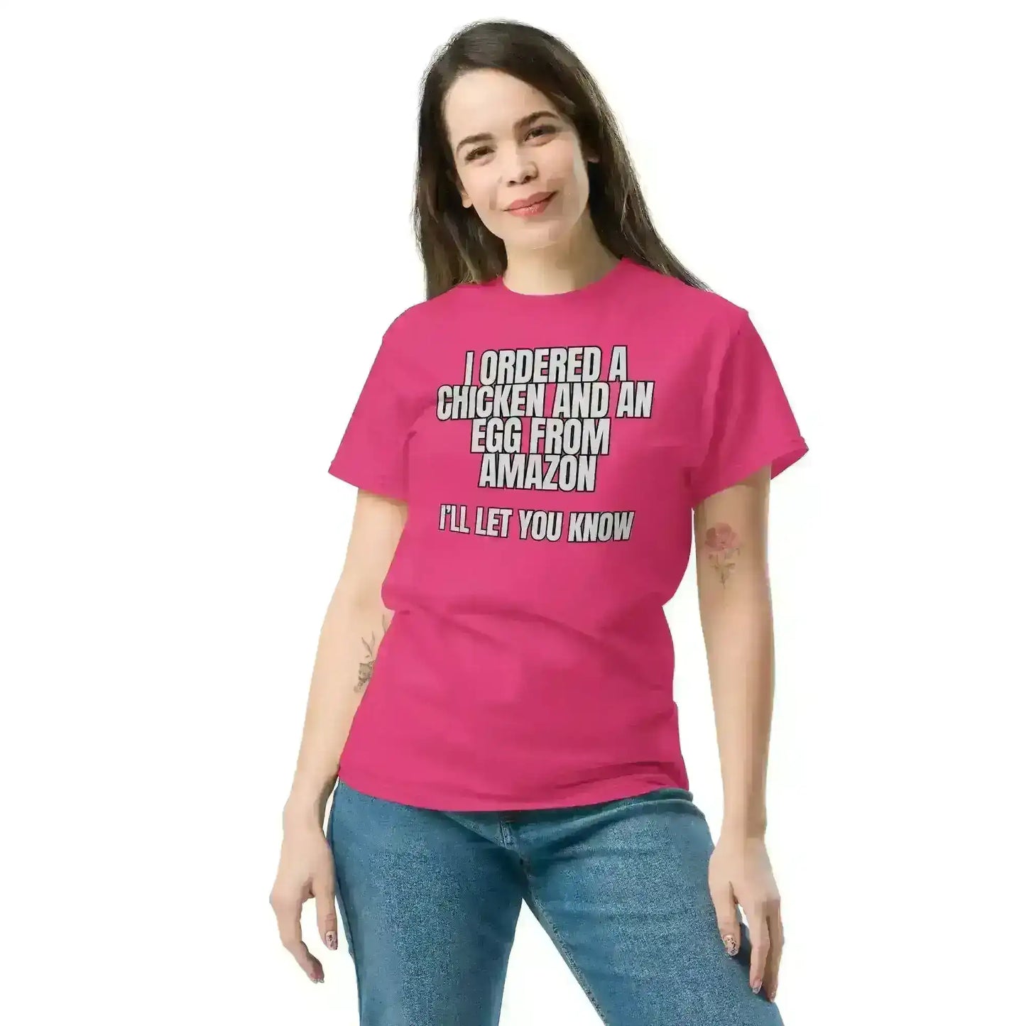 Chicken or Egg Amazon Dad Joke - Unisex Tee - Cady Creations