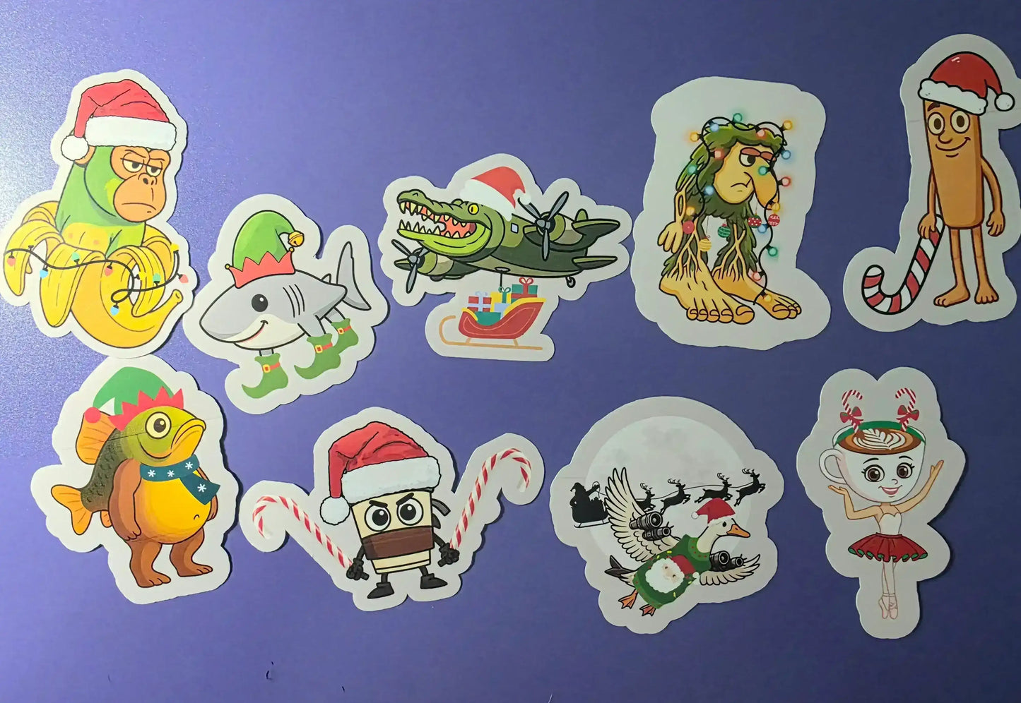  Christmas Italian Brainrot Characters - Premium Vinyl Sticker Pack - Cady Creations