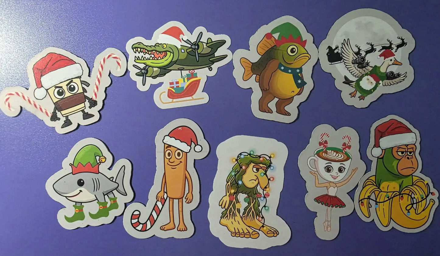  Christmas Italian Brainrot Characters - Premium Vinyl Sticker Pack - Cady Creations