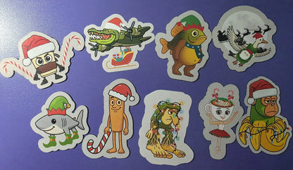  Christmas Italian Brainrot Characters - Premium Vinyl Sticker Pack - Cady Creations