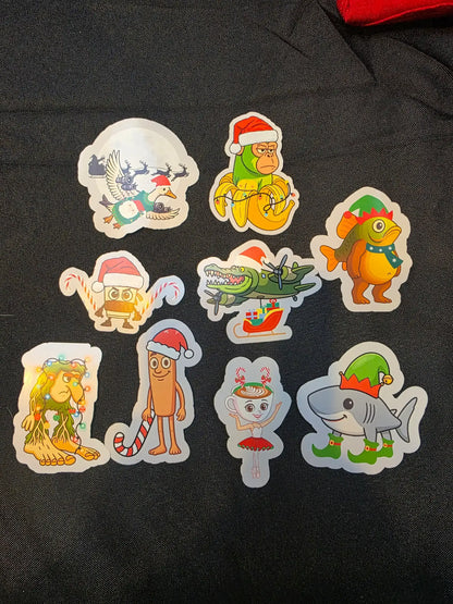  Christmas Italian Brainrot Characters - Premium Vinyl Sticker Pack - Cady Creations