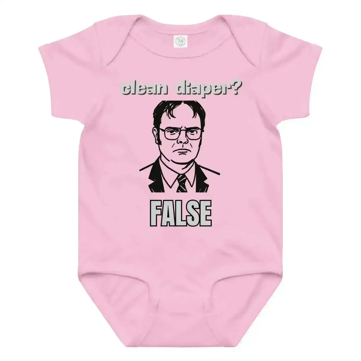 Clean Diaper False Dwight Schrute Baby Onesie - Cady Creations