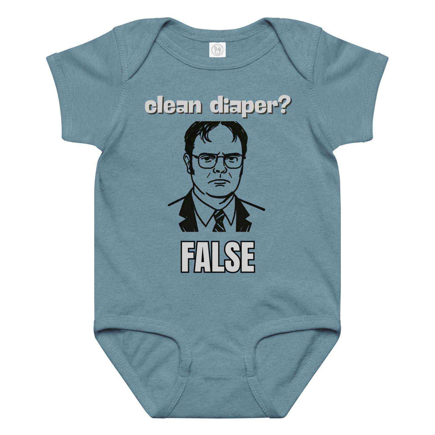 Clean Diaper False Dwight Schrute Baby Onesie - Cady Creations