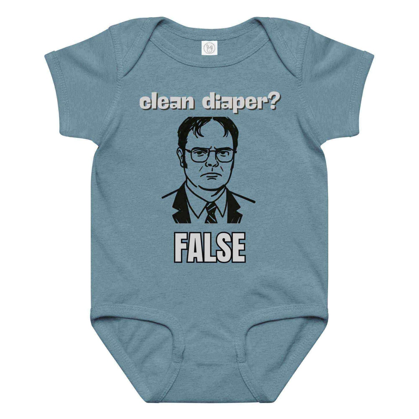 Clean Diaper False Dwight Schrute Inspired - Baby Onesie - Cady Creations