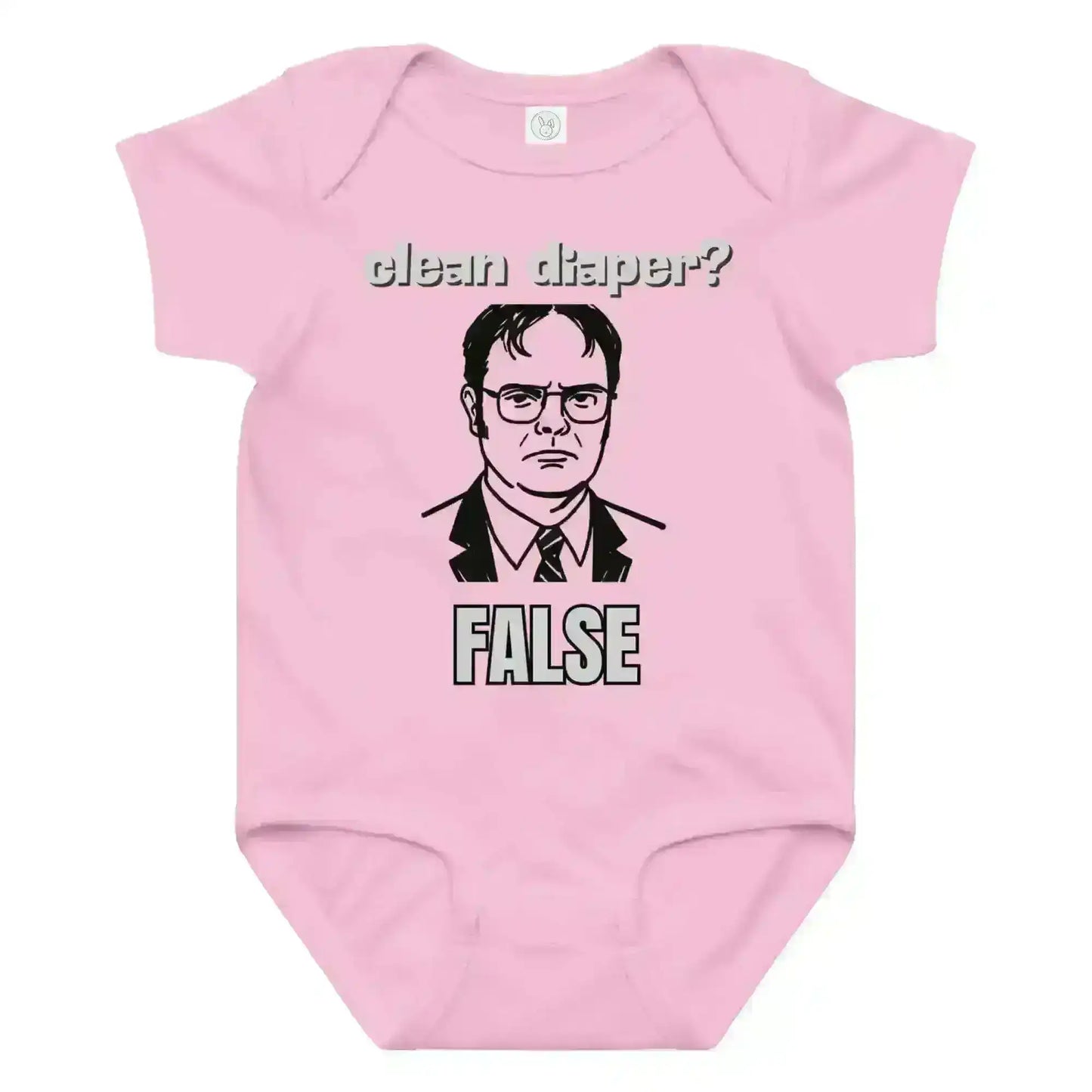 Clean Diaper False Dwight Schrute Inspired - Baby Onesie - Cady Creations