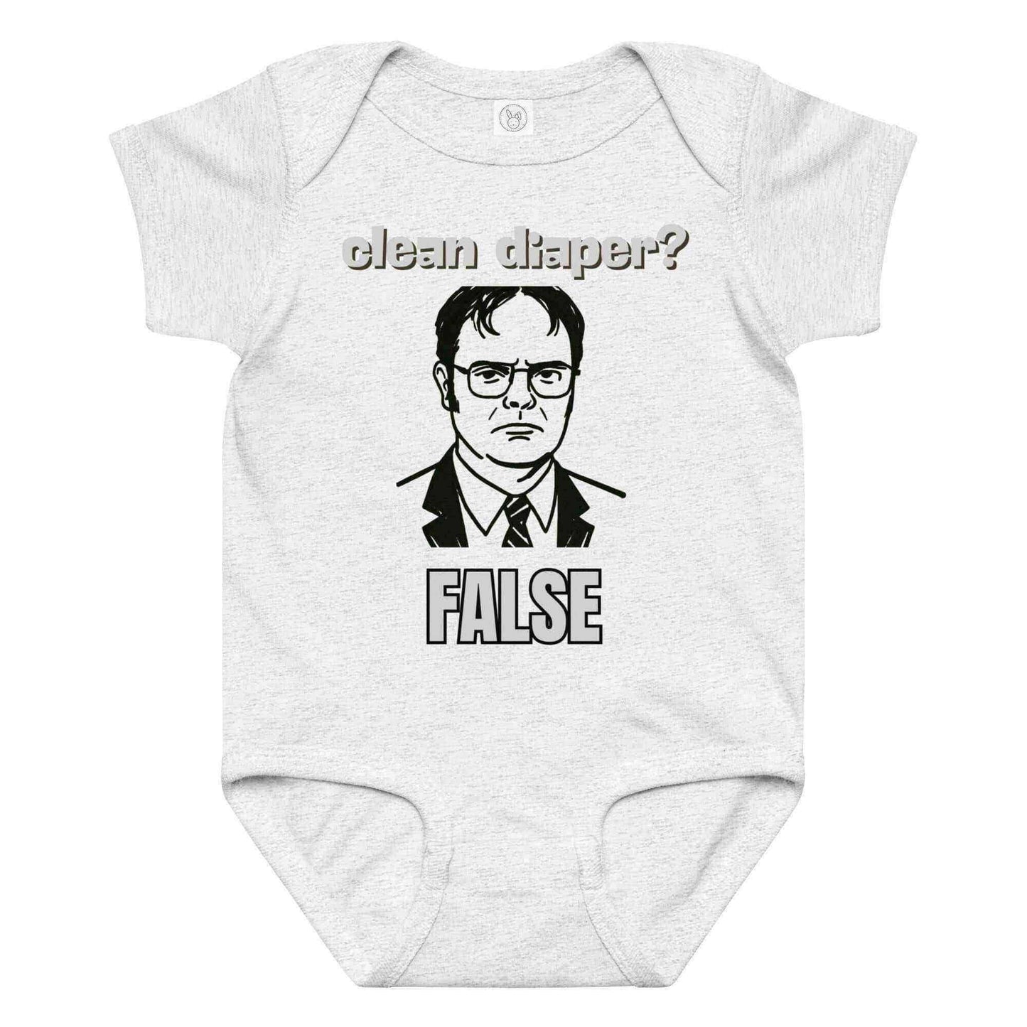 Clean Diaper False Dwight Schrute Inspired - Baby Onesie - Cady Creations