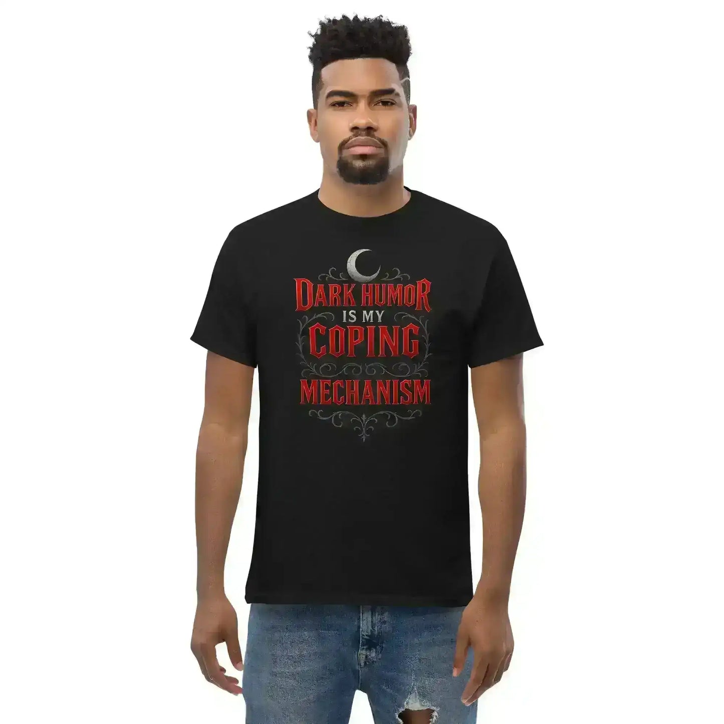 Dark Humor Is My Coping Mechanism Unisex Tee - Spooky Season No Filter Humor - Cady Creations