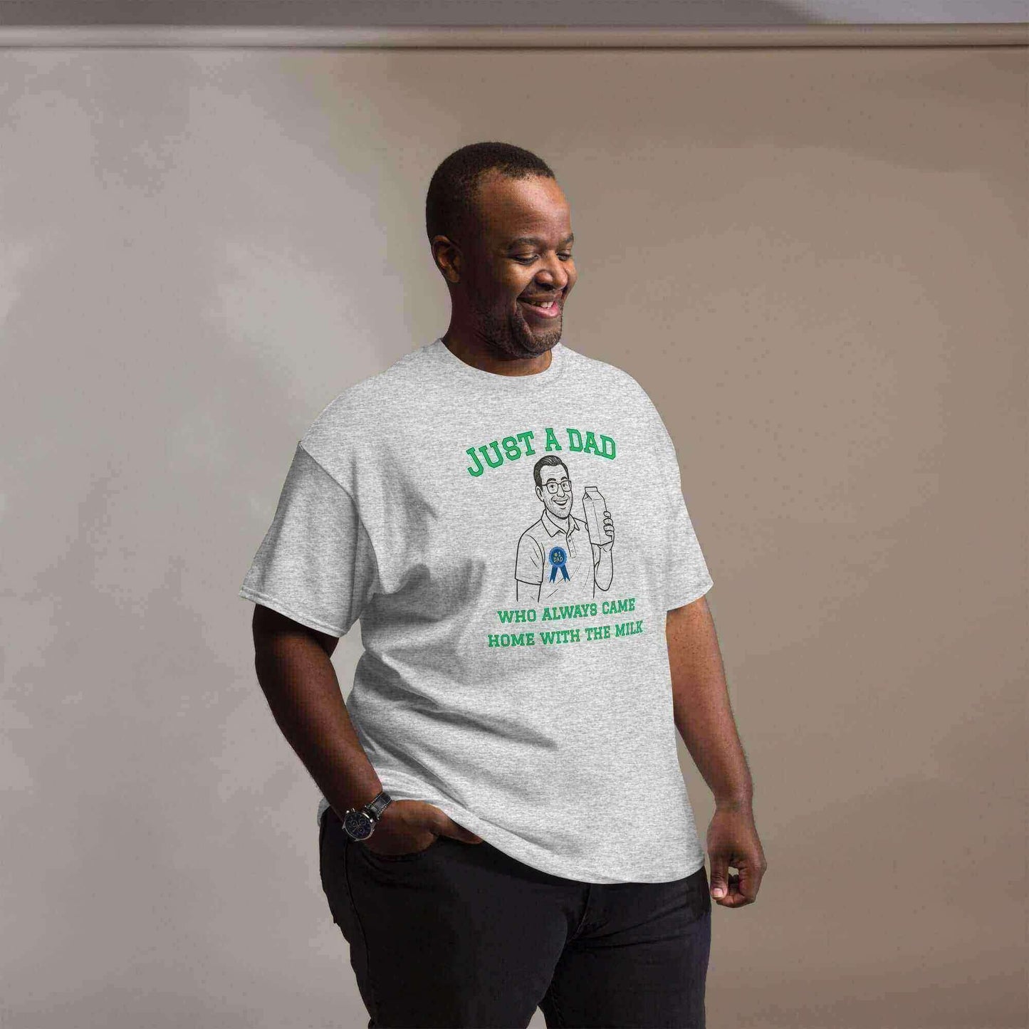 Just A Dad Who Always Came Home With The Milk Unisex Graphic Tee - Cady Creations