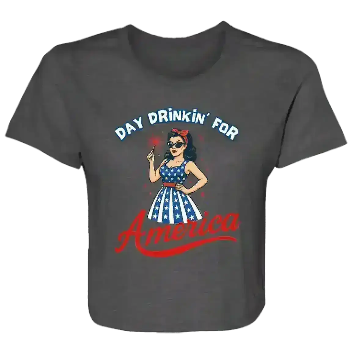 Day Drinkin' For America - Crop Top - Cady Creations