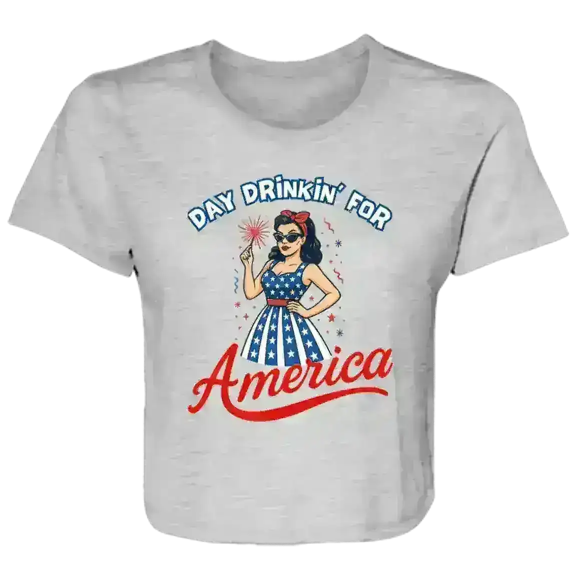 Day Drinkin' For America - Crop Top - Cady Creations