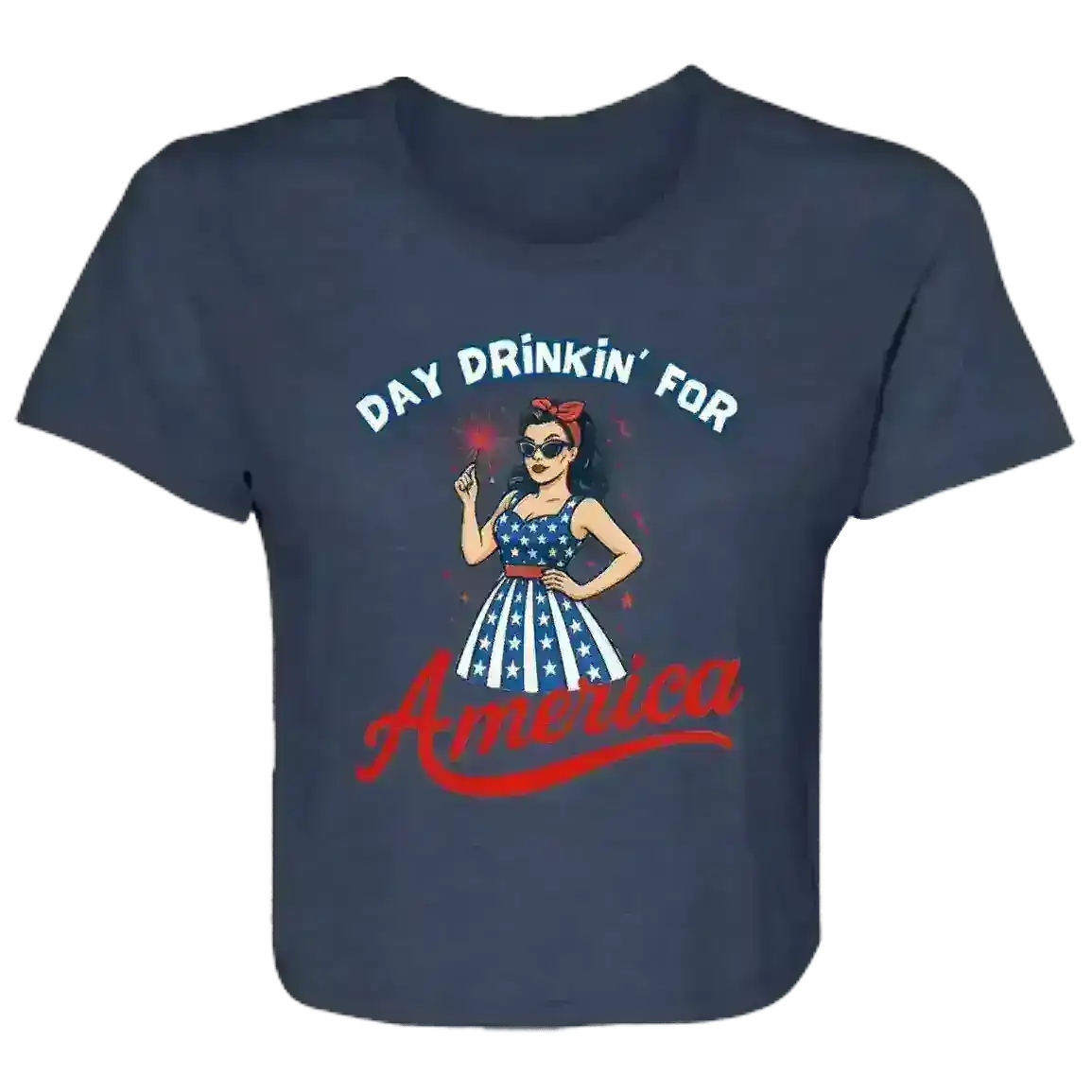 Day Drinkin' For America - Crop Top - Cady Creations