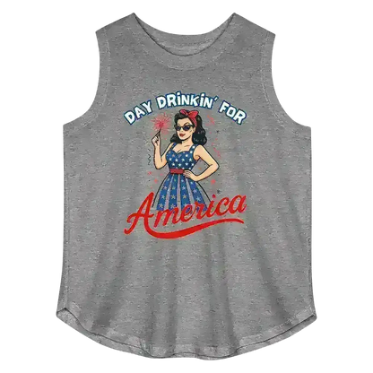 Day Drinkin' For America - Curvy Tank - Cady Creations