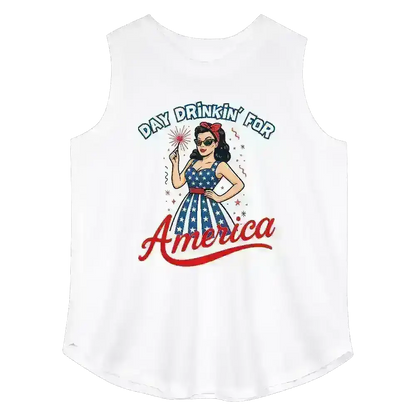 Day Drinkin' For America - Curvy Tank - Cady Creations