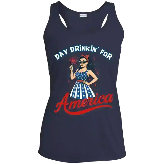 Day Drinkin' For America - Racerback Tank - Cady Creations