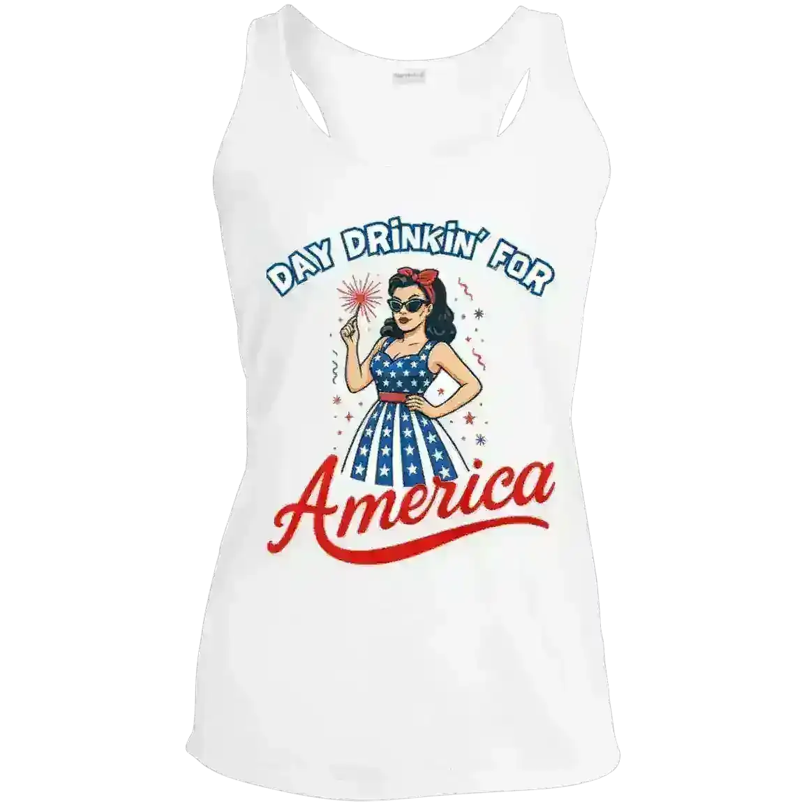 Day Drinkin' For America - Racerback Tank - Cady Creations
