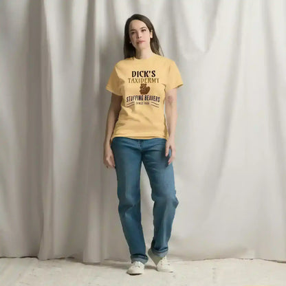 Dick's Taxidermy Stuffing Beavers Since 1969 Unisex Tee - Wit & Whimsy Humor - Cady Creations