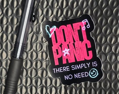Don’t Panic There Simply Is No Need | Jack’s Mannequin Lyrics Vinyl Sticker - Cady Creations