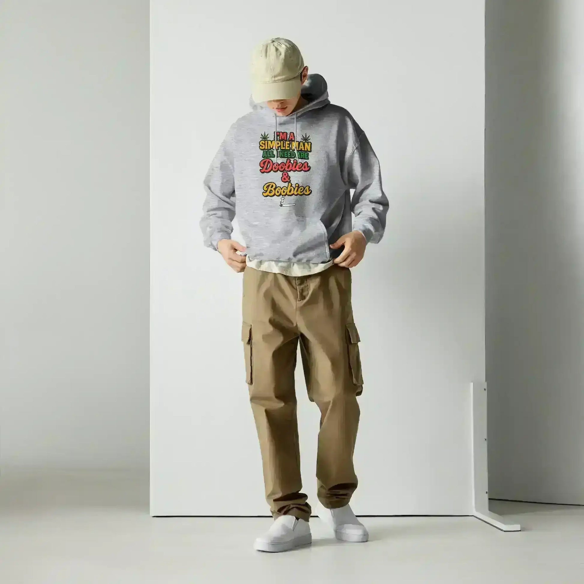 I'm A Simple Man All I Need Are Doobies & Boobies Pullover Hoodie - Cady Creations