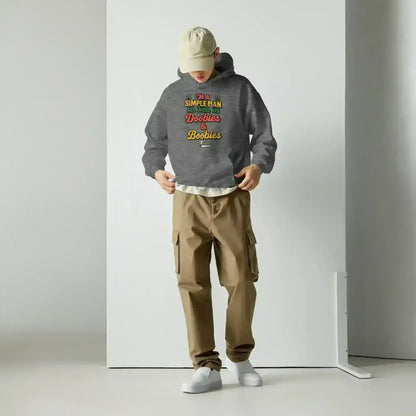 I'm A Simple Man All I Need Are Doobies & Boobies Pullover Hoodie - Cady Creations