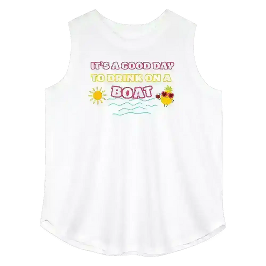 Drink On A Boat - Curvy Tank - Cady Creations