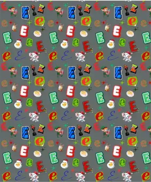 "E" Christmas Wrapping Paper – Alphabet Gift Swap Collection