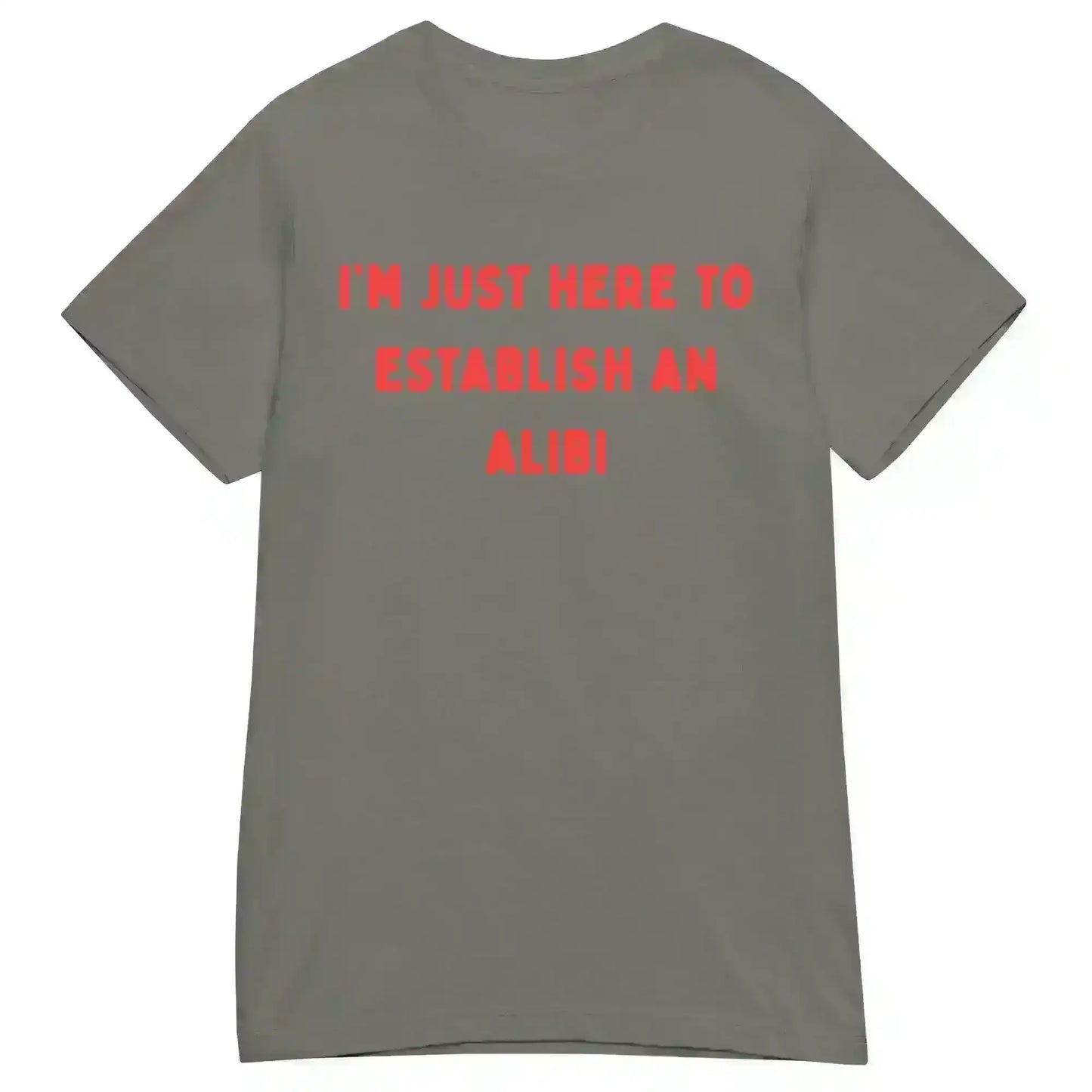 Establishing An Alibi - Fitted Tee - Cady Creations