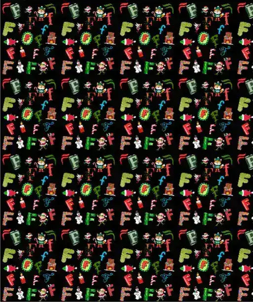 "F" Christmas Wrapping Paper – Alphabet Gift Swap Collection