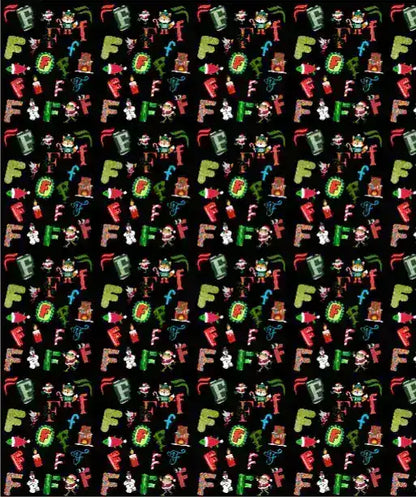 "F" Christmas Wrapping Paper – Alphabet Gift Swap Collection