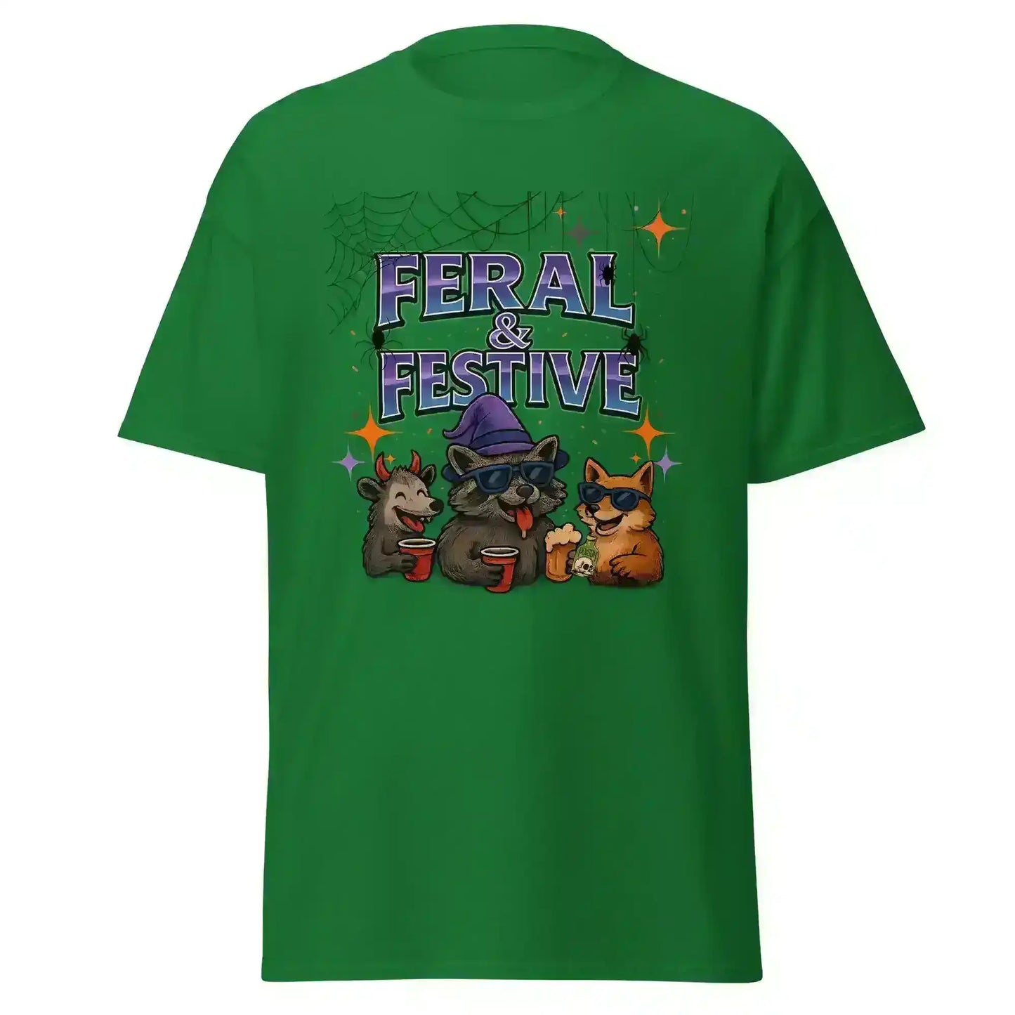 Feral & Festive Unisex Tee - Spooky Season Halloween Humor - Cady Creations