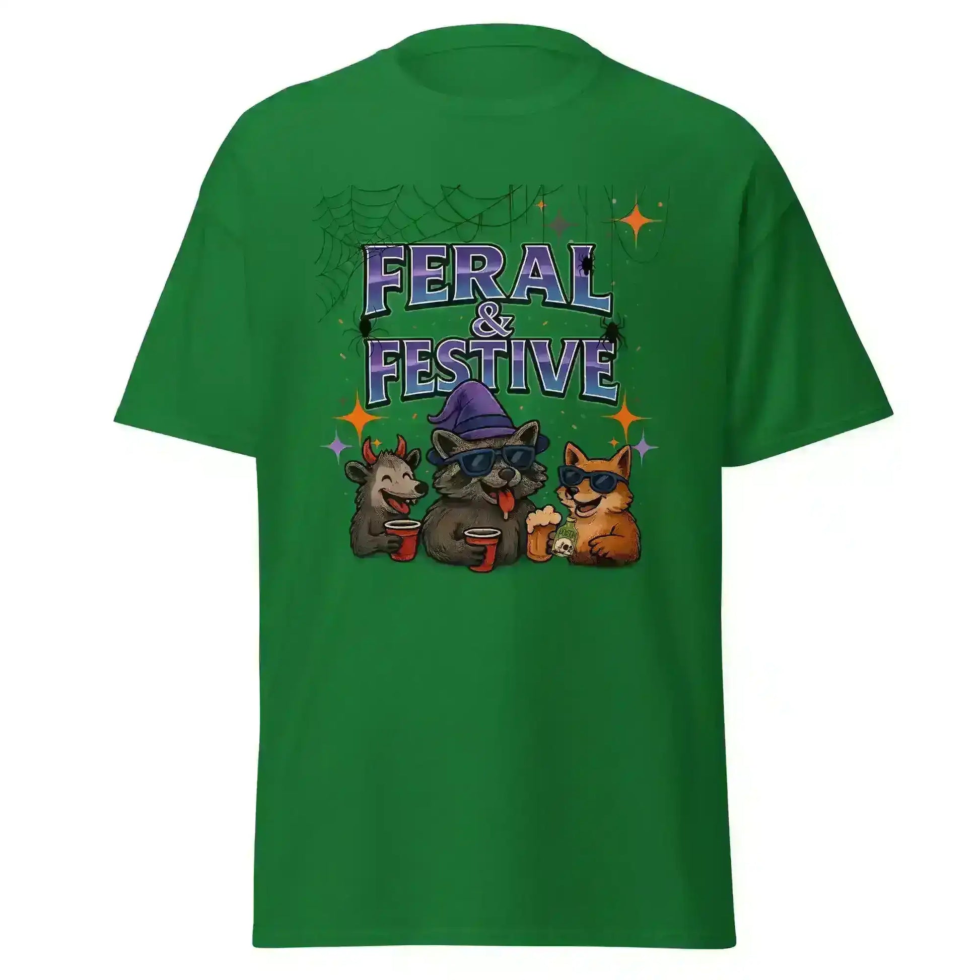 Feral & Festive Unisex Tee - Spooky Season Halloween Humor - Cady Creations