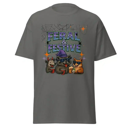 Feral & Festive Unisex Tee - Spooky Season Halloween Humor - Cady Creations
